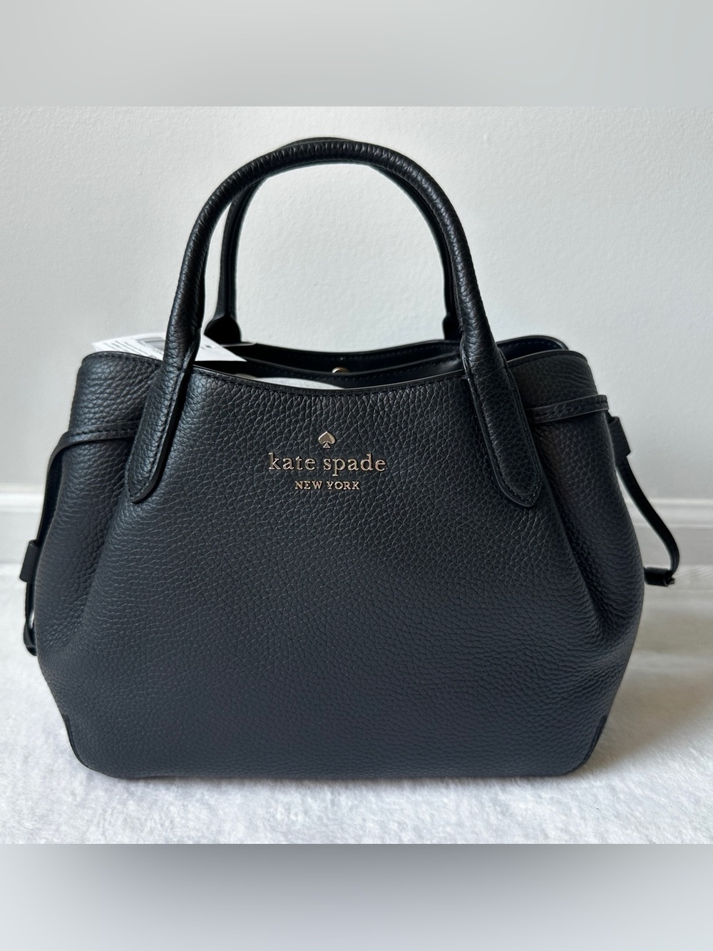 Kate Spade NWT Black Pebbled Leather Dumpling K8135 Small Satchel Original $379 - Picture 16 of 16